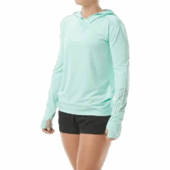 TYR Womens SunDefense Mint Hooded Long Sleeve Shirt