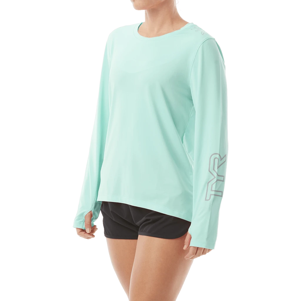 TYR Womens SunDefense Mint Long Sleeve Shirt 3 TYR Womens SunDefense Mint Long Sleeve Shirt