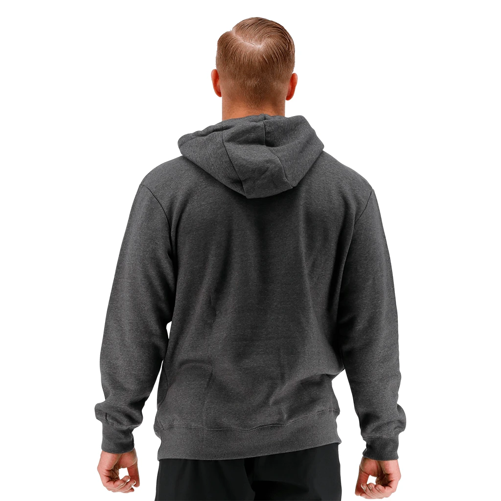 TYR Men Big Outline Logo Hoodie Charcoal Heather/Black 6 TYR Men Big Outline Logo Hoodie Charcoal Heather/Black - Image 4