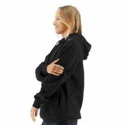 TYR Womens Outline Logo Hoodie Black/Silver -TYR Sales Store TYRWHB3A 064 alt04