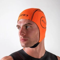 ZONE3 Neoprene Swim Cap -TYR Sales Store orange neoprene cap 4 1000x 2x ee5498fc deb9 4d3f a66a 03969cfa935f