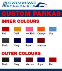 SS Swim Parka -TYR Sales Store parka colours chart 1